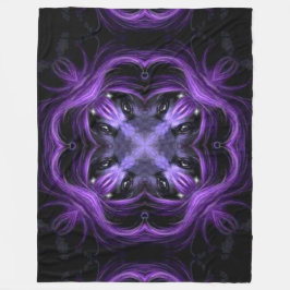 Dunkle Lotus-Wolfshaman-Geist-Rad-Mandala Fleecedecke