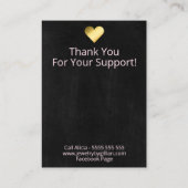 Dunkle Lush-Blume-Karte und Erdungsanzeige Visitenkarte (Rückseite)