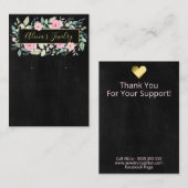 Dunkle Lush-Blume-Karte und Erdungsanzeige Visitenkarte (Vorne/Hinten)