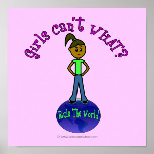 Dunkle Mädchen regieren die Welt Poster