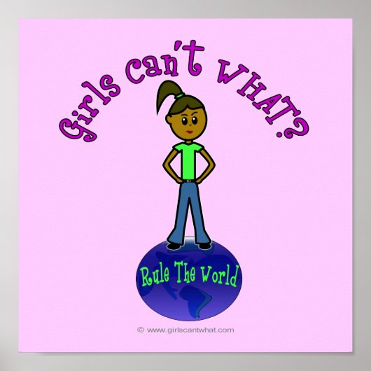 Dunkle Mädchen regieren die Welt Poster (Vorne)