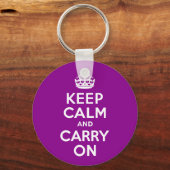 Dunkle Magenta halten Ruhe und tragen weiter Schlüsselanhänger (Vorderseite)