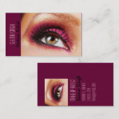 Dunkle Magenta mustert Maskenbildner Visitenkarte (Vorne/Hinten)