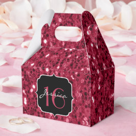 Dunkle magenta rosa Imitate Glitzer Glitzern Sweet Geschenkschachtel