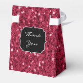 Dunkle magenta rosa Imitate Glitzer Glitzern Sweet Geschenkschachtel (Rückseite)