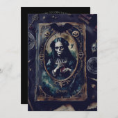 Dunkle Magie-Halloween-Party Einladung (Vorne/Hinten)