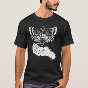 Dunkle Magie Mystik Hamsa Hand Moth Pagan Occult T-Shirt