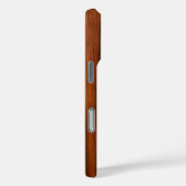 Dunkle Mahogany Holztextur, Monogramm Case-Mate iPhone Hülle (Rückseite / Rechts)