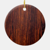 Dunkle Mahogany-Kristallschneeflocken Keramik Ornament (Hinten)