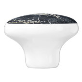 Dunkle Marble-Stone-Muster Keramikknauf (Seitenansicht)