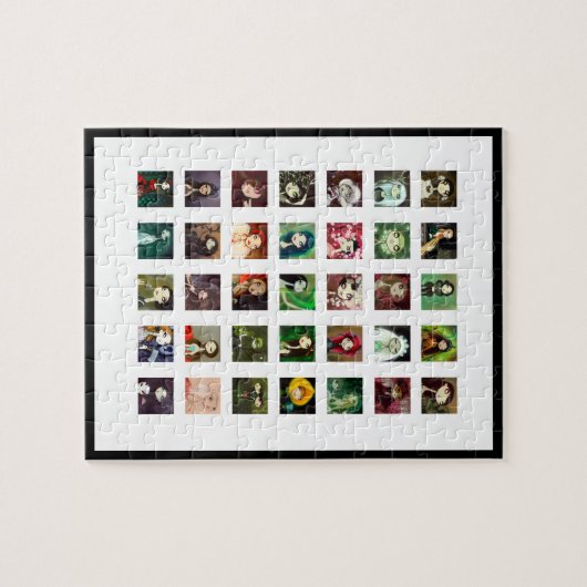 Dunkle Märchen-Charakter-Collage Puzzle (Horizontal)