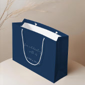 Dunkle Marine | Floral Monogram Wedding Vielen Dan Große Geschenktüte