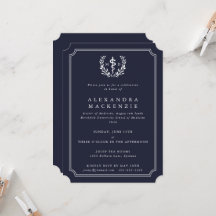 Dunkle Marine MD Asclepius + Laurel Wreath Abschlu