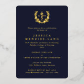 Dunkle Marine registrierter Krankenschwester Ascle Folieneinladung (Vorderseite)