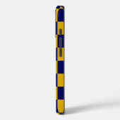 Dunkle Marine und Senfgelbe Tafel Case-Mate iPhone Hülle (Rückseite / Links)