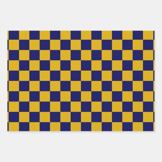 Dunkle Marine und Senfgelbe Tafel Geschenkpapier Set (Vorderseite 2)