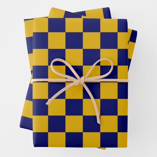 Dunkle Marine und Senfgelbe Tafel Geschenkpapier Set (Beispiel)