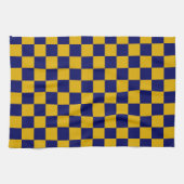 Dunkle Marine und Senfgelbe Tafel Geschirrtuch (Horizontal)