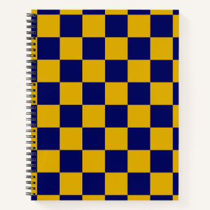 Dunkle Marine und Senfgelbe Tafel Notizblock