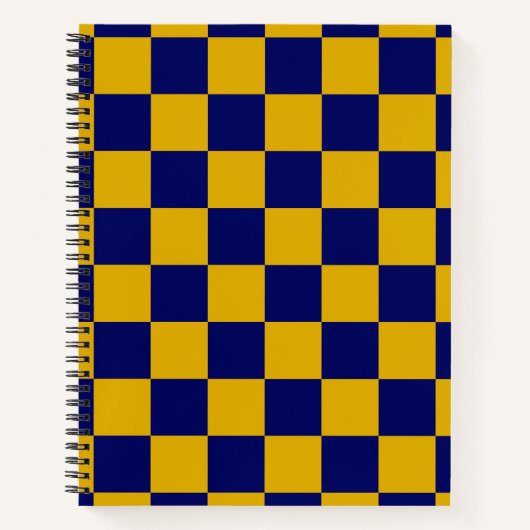 Dunkle Marine und Senfgelbe Tafel Notizblock (Vorderseite)