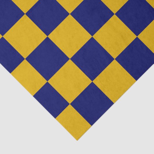 Dunkle Marine und Senfgelbe Tafel Seidenpapier (Detail)