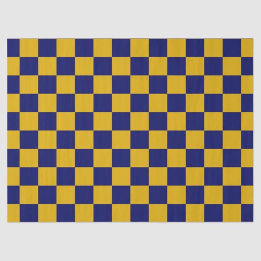 Dunkle Marine und Senfgelbe Tafel Seidenpapier (Vorderseite)