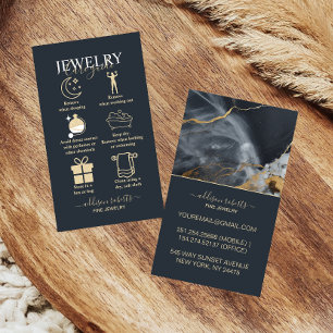 Dunkle Marmor-Eleganz Markenpflege Schmuck Visitenkarte
