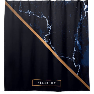 Dunkle Marmorplatte Abstrakt Duschvorhang
