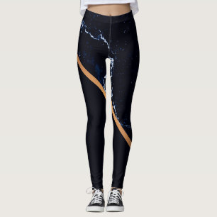 Dunkle Marmorplatte Abstrakt Leggings