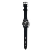 Dunkle Marmorwellen-Uhr Armbanduhr (Gurtband)