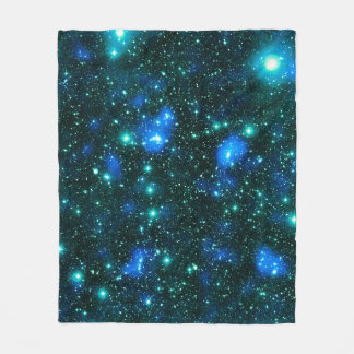 Dunkle Materie Blau Aquamarin Fleecedecke