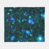 Dunkle Materie Blau Aquamarin Fleecedecke (Vorderseite (Horizontal))