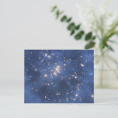 Dunkle Matterring und Galaxy Cluster in Cobalt Blu Einladung (Stehend Vorderseite)
