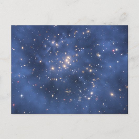 Dunkle Matterring und Galaxy Cluster in Cobalt Blu Postkarte (Vorderseite)