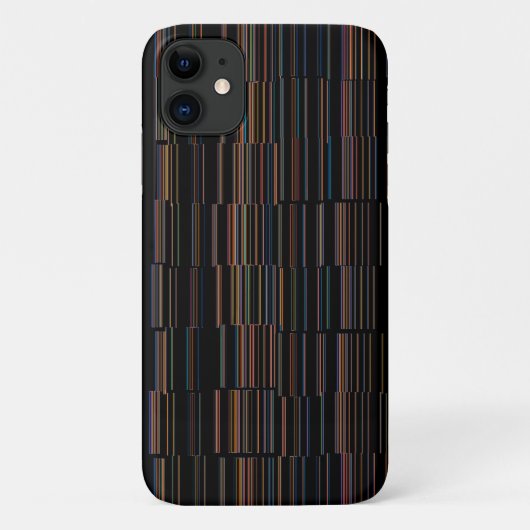 Dunkle, mehrfarbige, einzigartige Streifen Case-Mate iPhone Hülle (Rückseite)