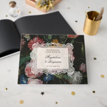 Dunkle, melancholische Blumen-Hochzeit im Stil der