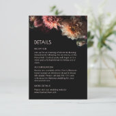 Dunkle, melancholische Chrysanthemenblüten Begleitkarte (Stehend Vorderseite)