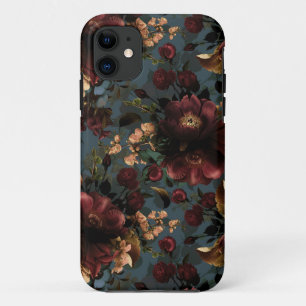 Dunkle, melancholische Florals Antike Blumen Gothi Case-Mate iPhone Hülle