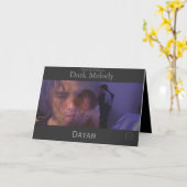 Dunkle Melodiekarte Karte (Gelbe Blume)