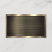 Dunkle Metallic Gold | Shiny Texture Visitenkarte (Rückseite)