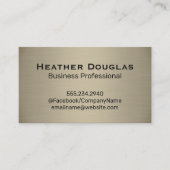 Dunkle Metallic Textur Hintergrund Visitenkarte (Vorderseite)