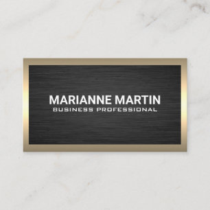 Dunkle Metalllegierung   Goldene Grenze Visitenkarte