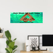 Dunkle Minds für dunkle Zeiten 90cm x 30cm Poster (Heimbüro)