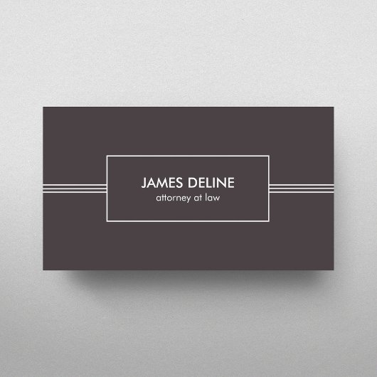 Dunkle Minimalistische elegante Anwaltskarte Visitenkarte