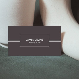 Dunkle Minimalistische elegante Anwaltskarte Visitenkarte