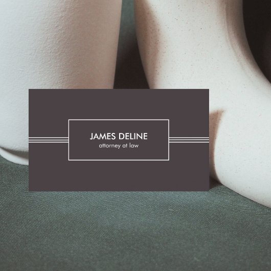 Dunkle Minimalistische elegante Anwaltskarte Visitenkarte