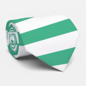 Dunkle Minze Solid Color Stripes Urlaub Sommer Krawatte (Gerollt)