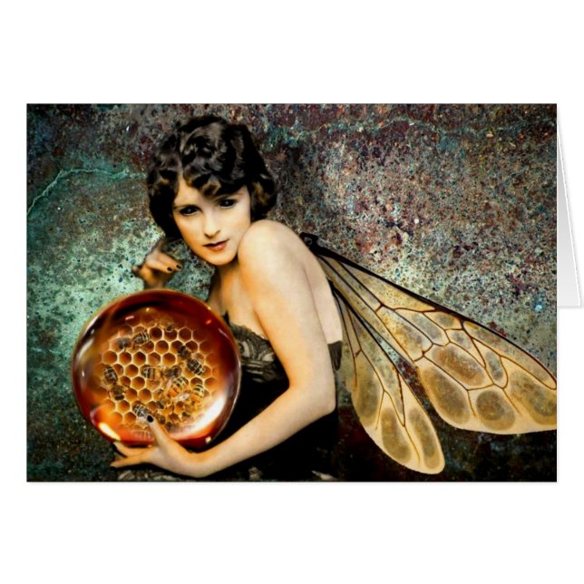 Dunkle mit Augen blaue Bienen-Fee (Vorderseite (Horizontal))