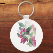 Dunkle Mit Augen Junco Bird Wassercolo Schlüsselan Schlüsselanhänger (Vorderseite)