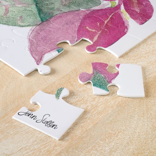 Dunkle Mit Augen Junco Bird Wasserfarbe Kunst Jigs Puzzle (Seite)